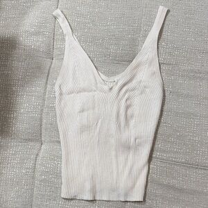 Abercrombie & Fitch Cream Ribbed Camisole